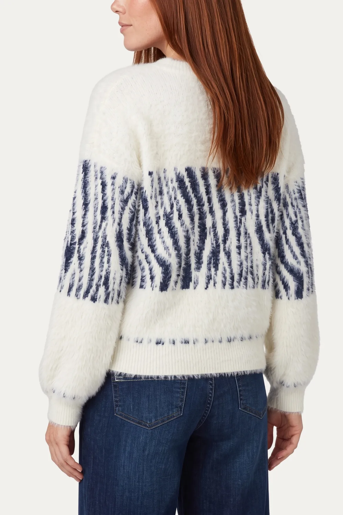 G-maxx Isabeau Knit Top Wool White, witte gebreide wollen top in effen kleur